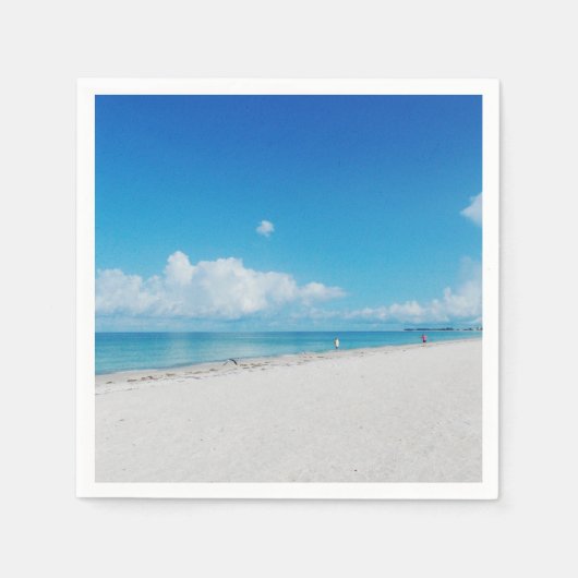 Serviette En Papier Plage de sable blanc tropicale (Devant)