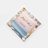 Serviette En Papier Plage De Sable Tropical Et Coquillages Papier (Coin)