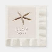 Serviette En Papier Plage de Starfish Blush Cream (Devant)
