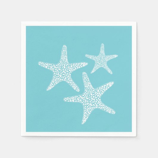 Serviette En Papier Plage de Starfish conception nautique été (Devant)