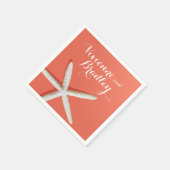 Serviette En Papier Plage de Starfish Fingers | corail (Coin)