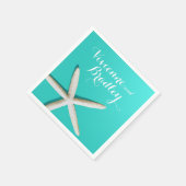 Serviette En Papier Plage de Starfish Fingers | sarcelle (Coin)