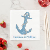 Serviette En Papier Plage de voile Océan Bleu Mariage nautique serviet (En situation)