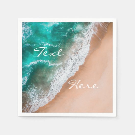 Serviette En Papier Plage d'eau de mer sable tropical été (Devant)