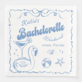 Serviette En Papier Plage Dernier Toast Bachelorette Partie Napkins (Devant)