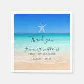 Serviette En Papier Plage Destination Starfish Mariage Napkins (Devant)