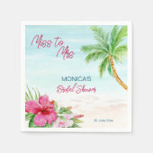 Serviette En Papier Plage d'été tropicale douche de mariée imprimée (Devant)