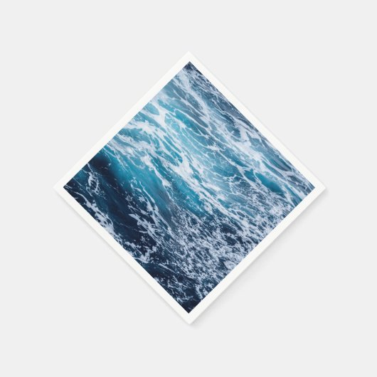 Serviette En Papier Plage d'été Waves Blue Ocean (Coin)