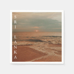 Serviette En Papier Plage du mont Lavinia - Colombo - Sri Lanka