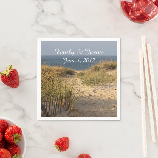 Serviette En Papier Plage et dunes de sable (En situation)