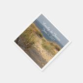 Serviette En Papier Plage et dunes de sable (Coin)