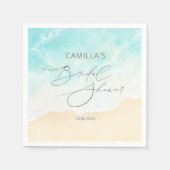 Serviette En Papier Plage Fête des mariées océanique estivale (Devant)