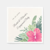 Serviette En Papier Plage florale tropicale (Devant)