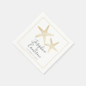Serviette En Papier Plage Gold Starfish (Coin)