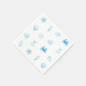 Serviette En Papier Plage grecque minimaliste (Coin)