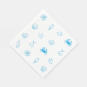 Serviette En Papier Plage grecque minimaliste (Coin)