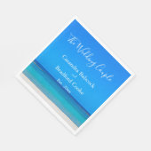 Serviette En Papier Plage Mariage Blue Ocean Napkins (Coin)
