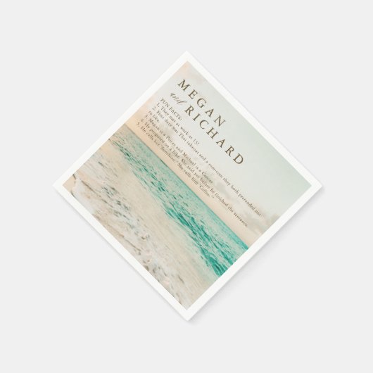 Serviette En Papier Plage Mariage Fun Facts À propos du couple (Coin)