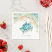 Serviette En Papier Plage Mariage serviettes Tortue de mer (En situation)