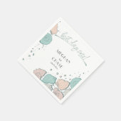Serviette En Papier Plage Meilleur Jour Ever Coquillages Corail et Tur (Coin)