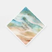 Serviette En Papier Plage Océan (Coin)