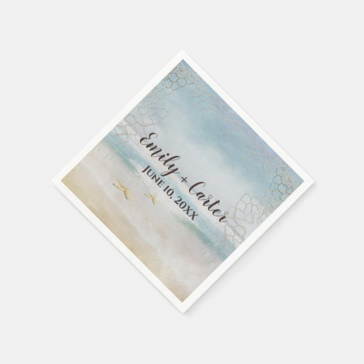 Serviette En Papier Plage Océan mariage Avec Starfish (Coin)
