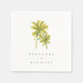 Serviette En Papier Plage Palm Trees Tropical Mariage Napkins (Devant)