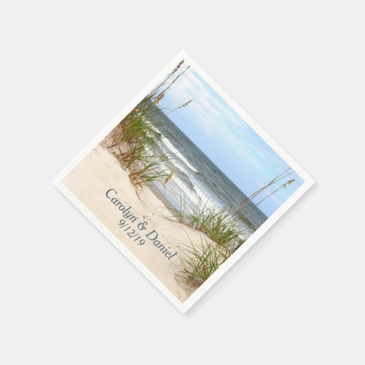 Serviette En Papier Plage Personnalisé Napkins (Coin)