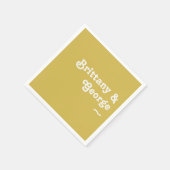 Serviette En Papier Plage Retro | Napkins Mariage or (Coin)