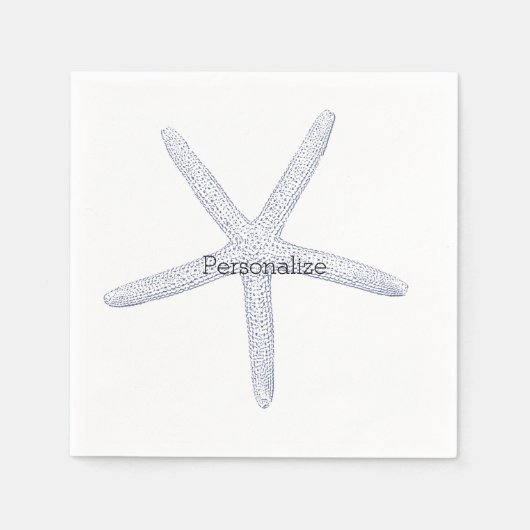 Serviette En Papier Plage Starfish (Devant)