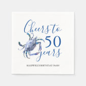 Serviette En Papier Plage Thème 50e Anniversaire Cocktail Serviettes (Devant)