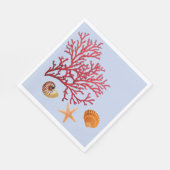 Serviette En Papier Plage thème de la fête serviettes (Coin)