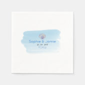 Serviette En Papier Plage thème Mariage Papier (Devant)