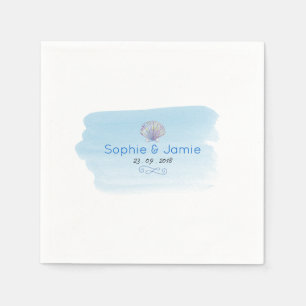 Serviette En Papier Plage thème Mariage Papier