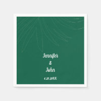 Plage Tropical Palm Leaf Chasseur de mariage Green