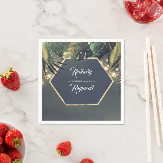 Serviette En Papier Plage Tropical Palms (En situation)