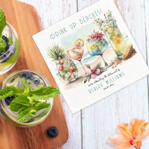 Serviette En Papier Plage Tropical Thème Cocktails Retraite