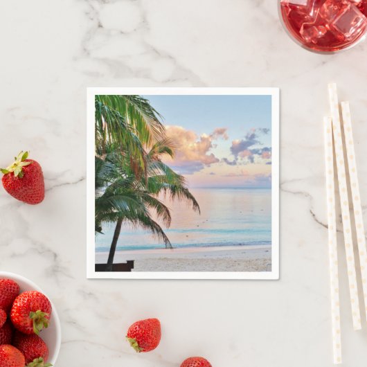 Serviette En Papier Plage tropicale (En situation)