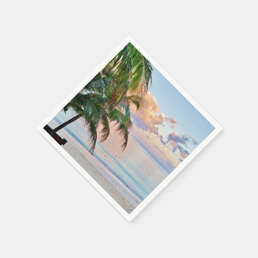 Serviette En Papier Plage tropicale (Coin)