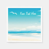 Serviette En Papier Plage tropicale (Devant)