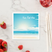 Serviette En Papier Plage tropicale (En situation)