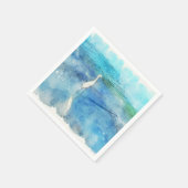 Serviette En Papier Plage tropicale à Turquoise Aqua Turquoise Blue (Coin)