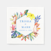 Serviette En Papier Plage tropicale de l'île Floral (Devant)