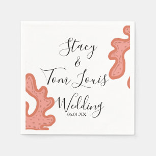 Serviette En Papier Plage tropicale dessinée à la main de Coral Reef