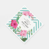 Serviette En Papier Plage tropicale Fête des mariées florale (Coin)