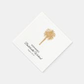 Serviette En Papier Plage Tropicale Gold Palm Destination Bachelorette (Coin)