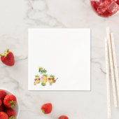 Serviette En Papier Plage tropicale Luau Pineapple Anniversaire (En situation)