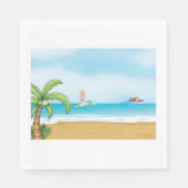 Serviette En Papier Plage tropicale Plage amusante Été Océan (Devant)