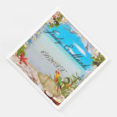 Serviette En Papier Plage tropicale Plage Floral Mariage Papier (Coin)