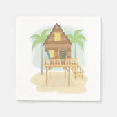 Serviette En Papier Plage tropicale Planches de surf et palmiers (Devant)